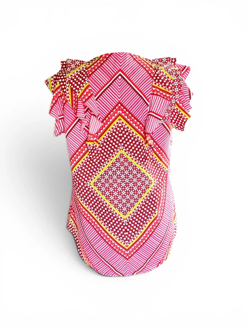 Banana Republic Pink Ruffled Knit Shell - Picture 6 of 8